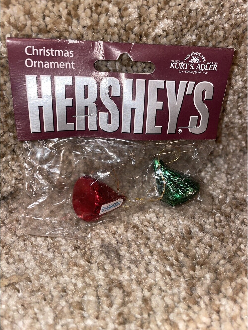 Hershey Kisses Christmas Ornaments by Kurt S. Adler Brand New